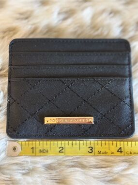 Poppy & Peonies Credit Card holder black.